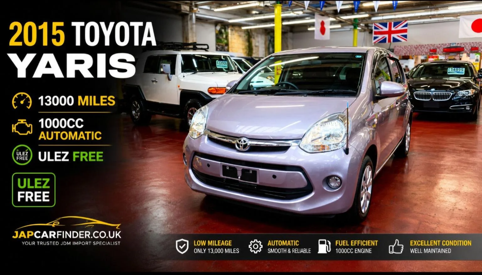 2015 Toyota Yaris 1.0 automatic petrol ULEZ free low mile