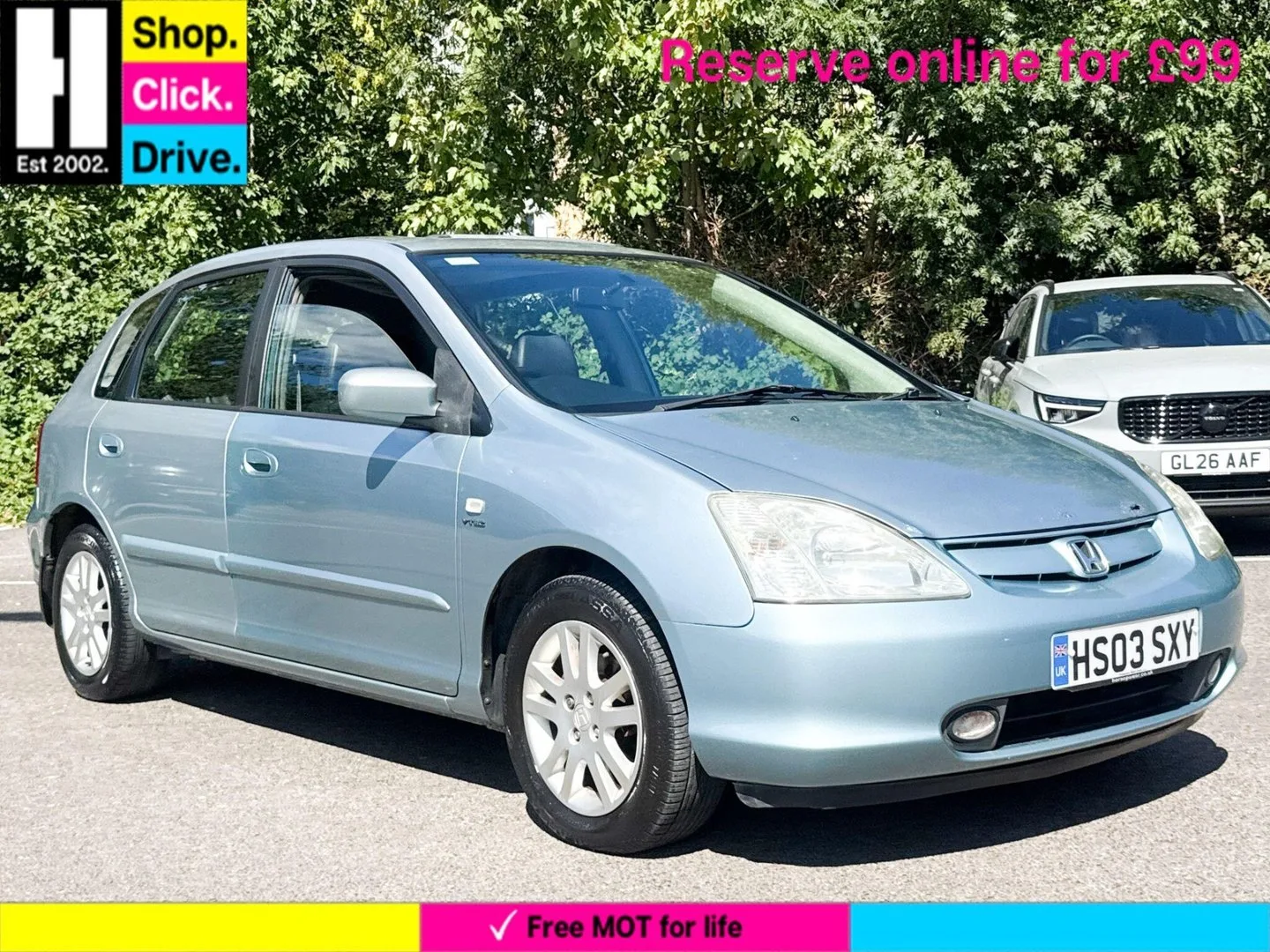 2003 Honda Civic 1.6 i-VTEC SE Executive Hatchback 5dr Petrol Automatic (172 g/km, 108 bhp)