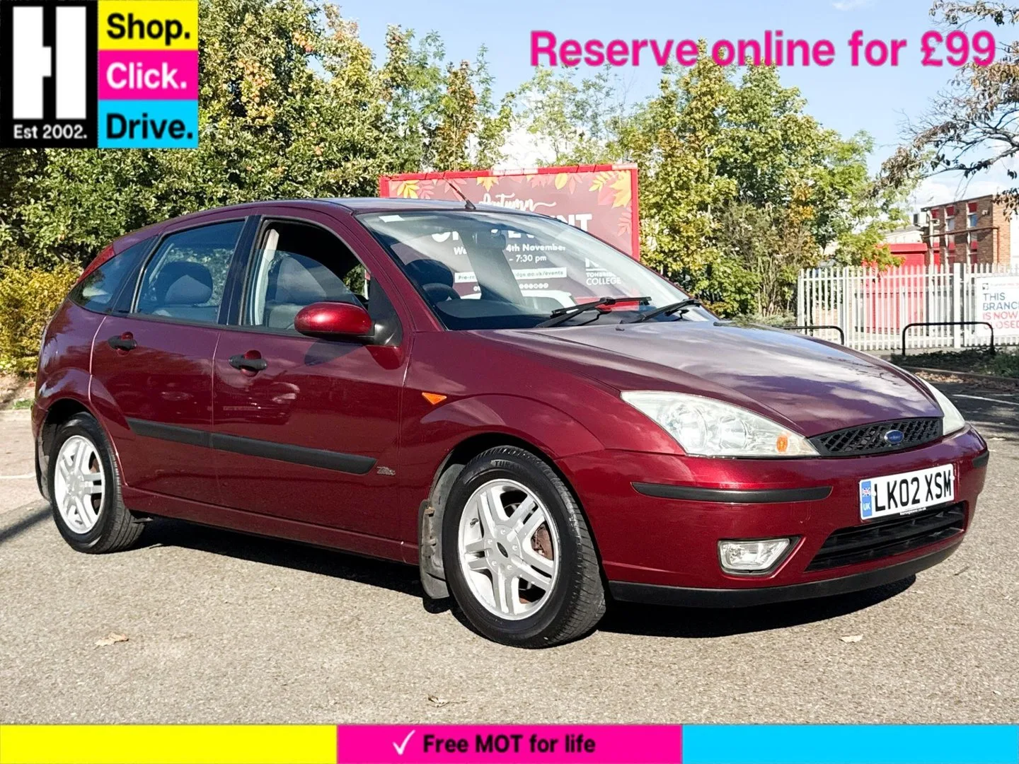 2002 Ford Focus 1.6i 16v Zetec Hatchback 5dr Petrol Automatic (192 g/km, 99 bhp)