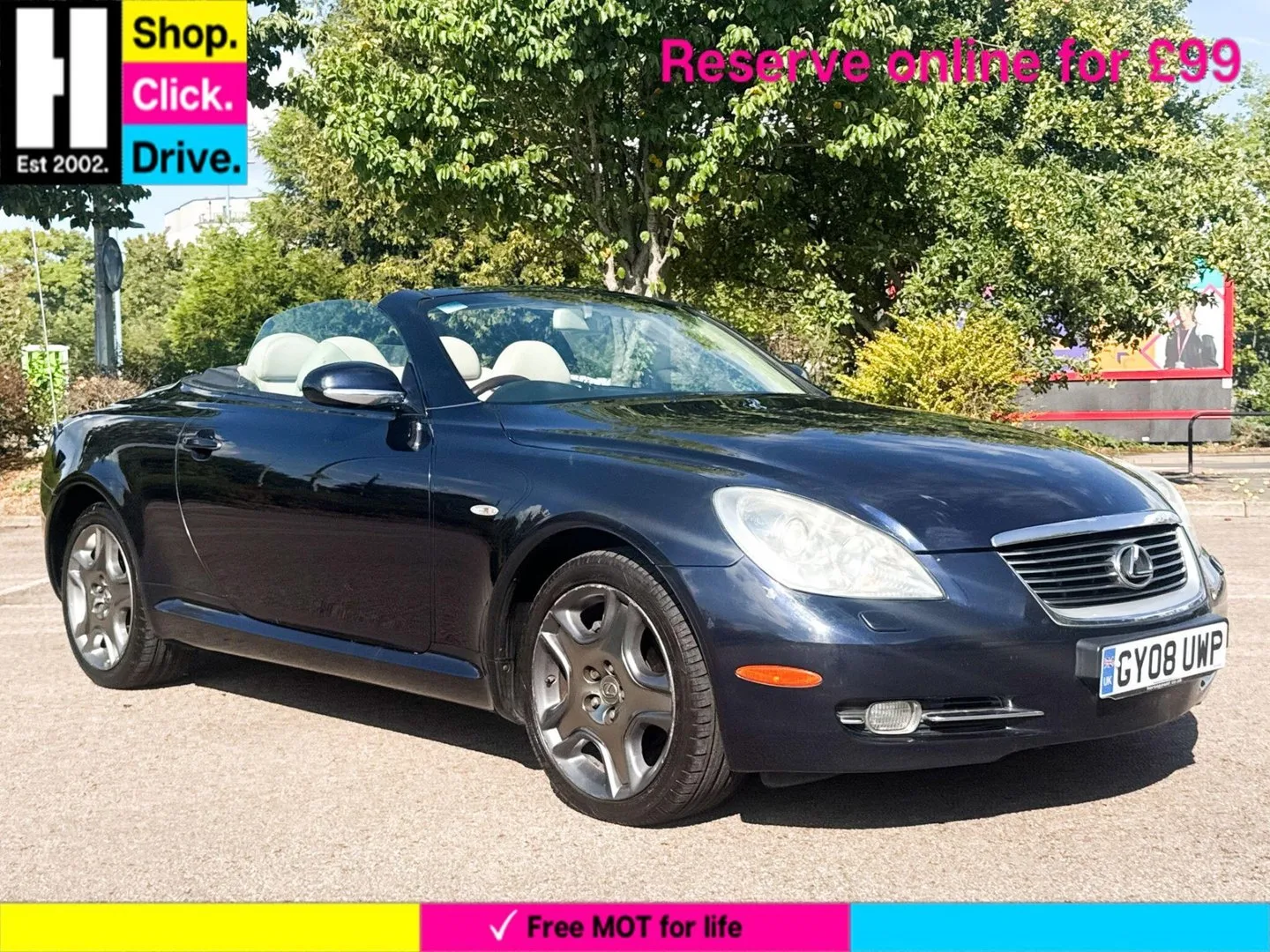 2008 Lexus SC 4.3 430 Convertible 2dr Petrol Automatic (269 g/km, 282 bhp)