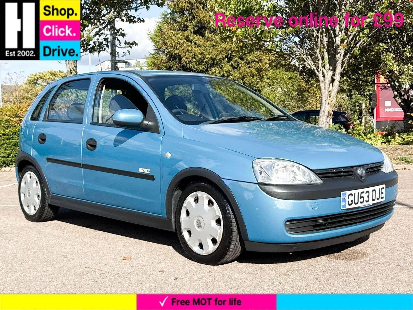 2003 Vauxhall Corsa 1.2i 16v Elegance Hatchback 5dr Petrol Manual (146 g/km, 74 bhp)