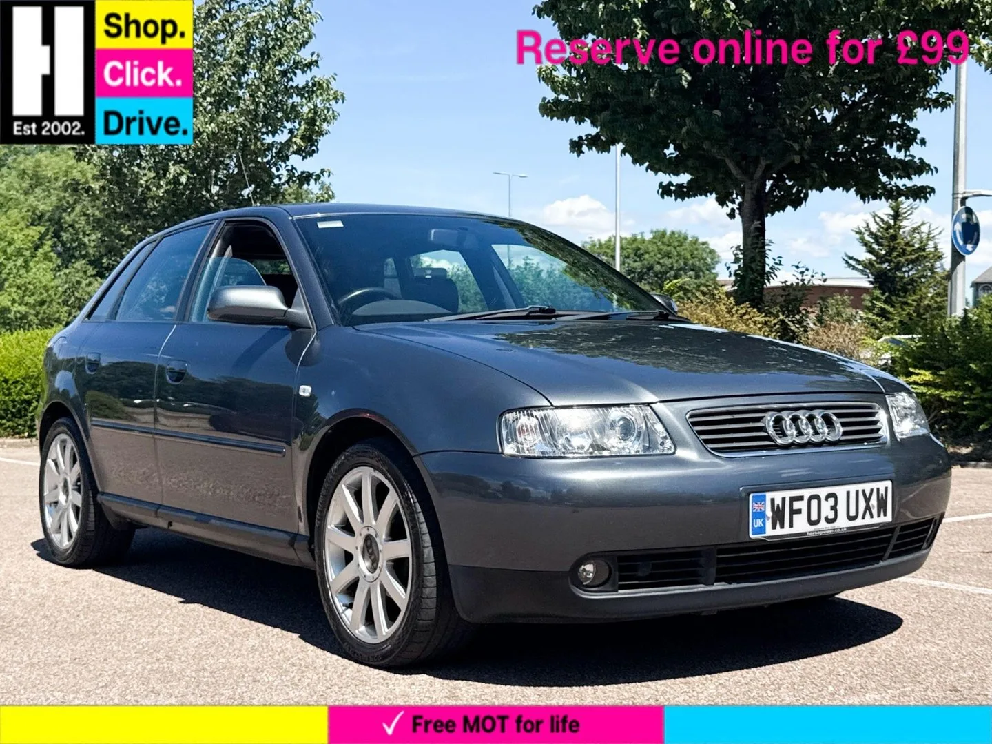 2003 Audi A3 1.6 Sport Hatchback 5dr Petrol Manual (168 g/km, 101 bhp)