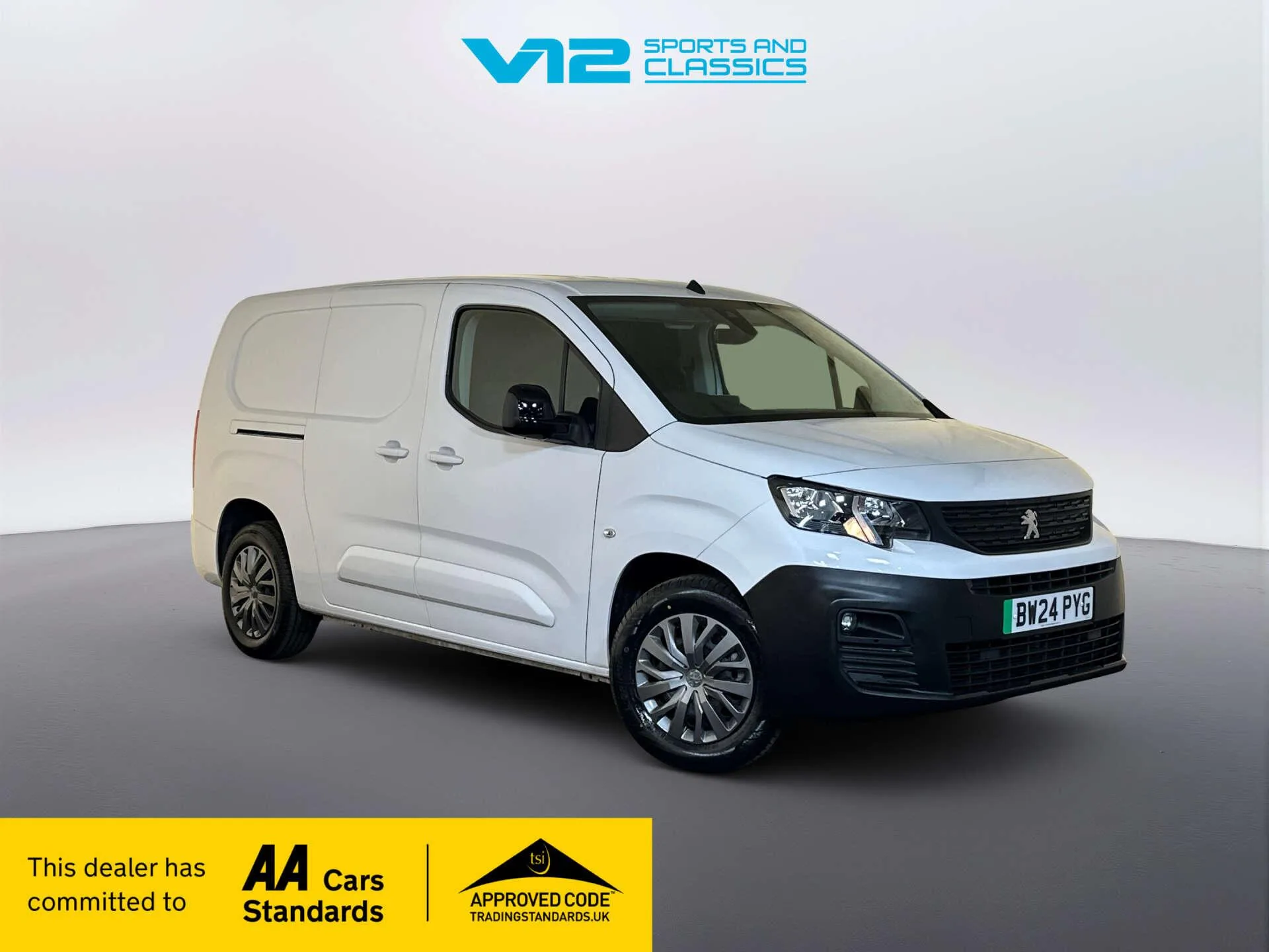 2024 Peugeot e-Partner 750 50kWh Asphalt Premium + Long Panel Van 6dr Electric Auto LWB (7.4kW Charger) (136 ps)