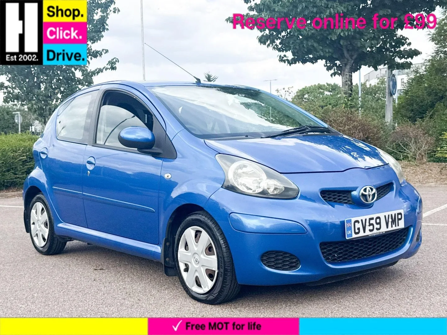 2010 Toyota Aygo 1.0 VVT-i Blue Hatchback 5dr Petrol Manual Euro 4 (67 bhp)