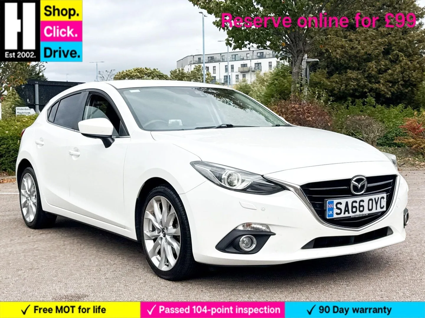 2016 Mazda 3 2.0 SKYACTIV-G Sport Nav Hatchback 5dr Petrol Manual Euro 5 (s/s) (120 ps)