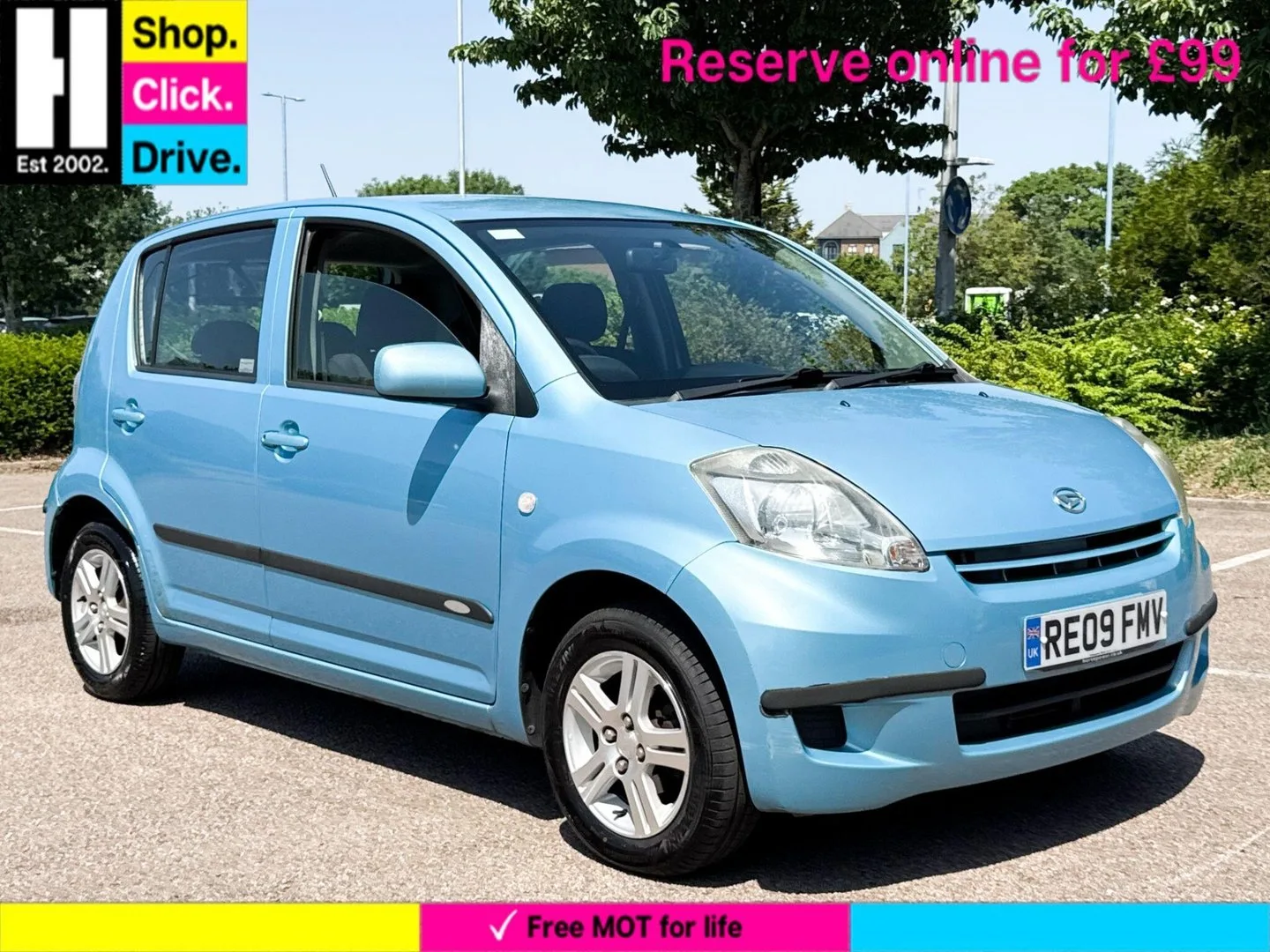 2009 Daihatsu Sirion 1.0 SE Hatchback 5dr Petrol Manual (118 g/km, 68 bhp)