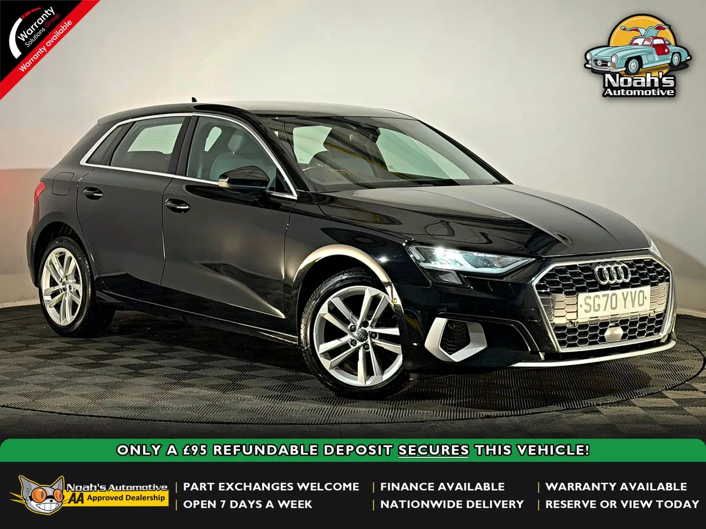 2020 Audi A3 2.0 TDI 30 Sport Sportback 5dr Diesel Manual Euro 6 (s/s) (116 ps)