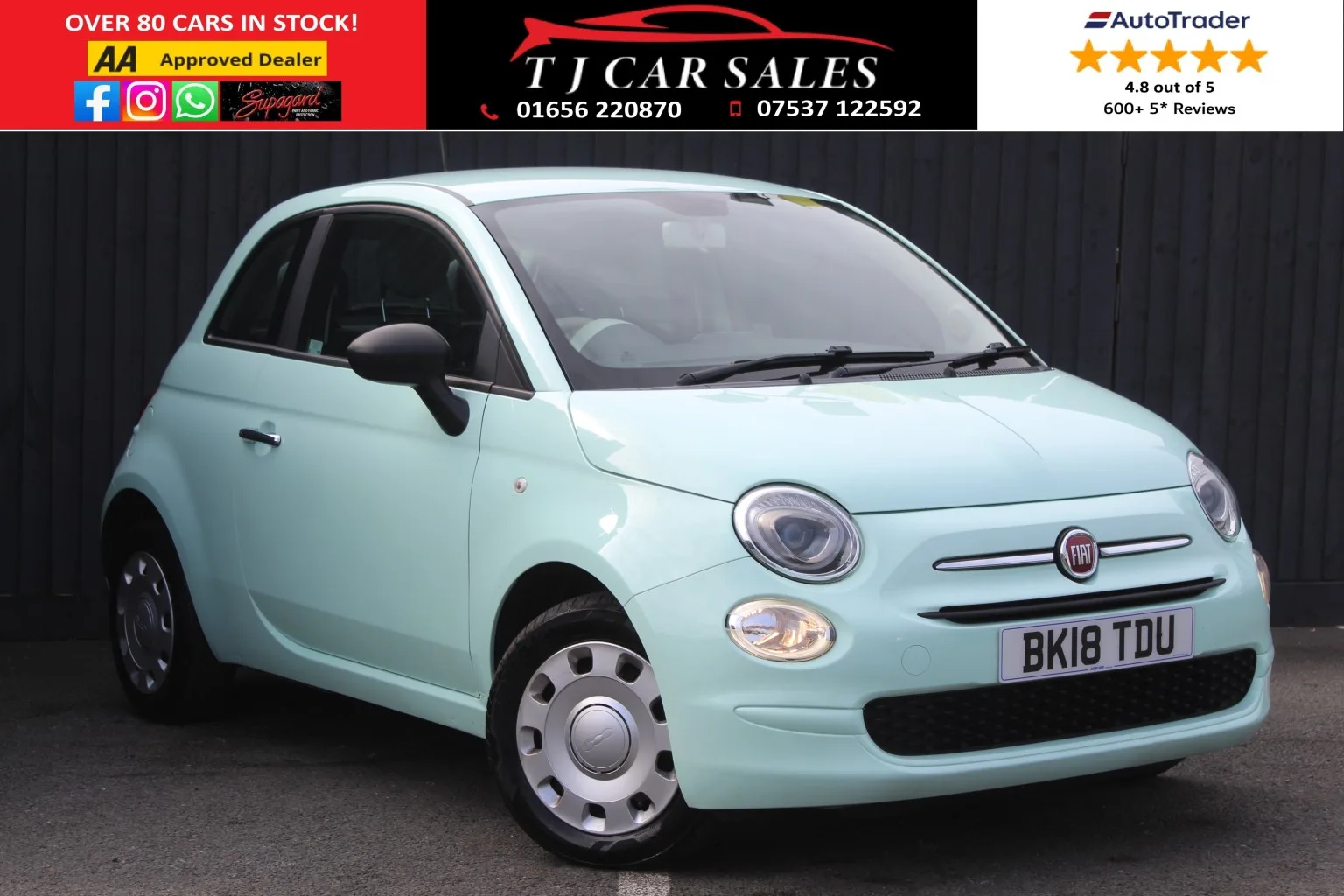2018 Fiat 500 1.2 500 My17 1.2 69hp Pop