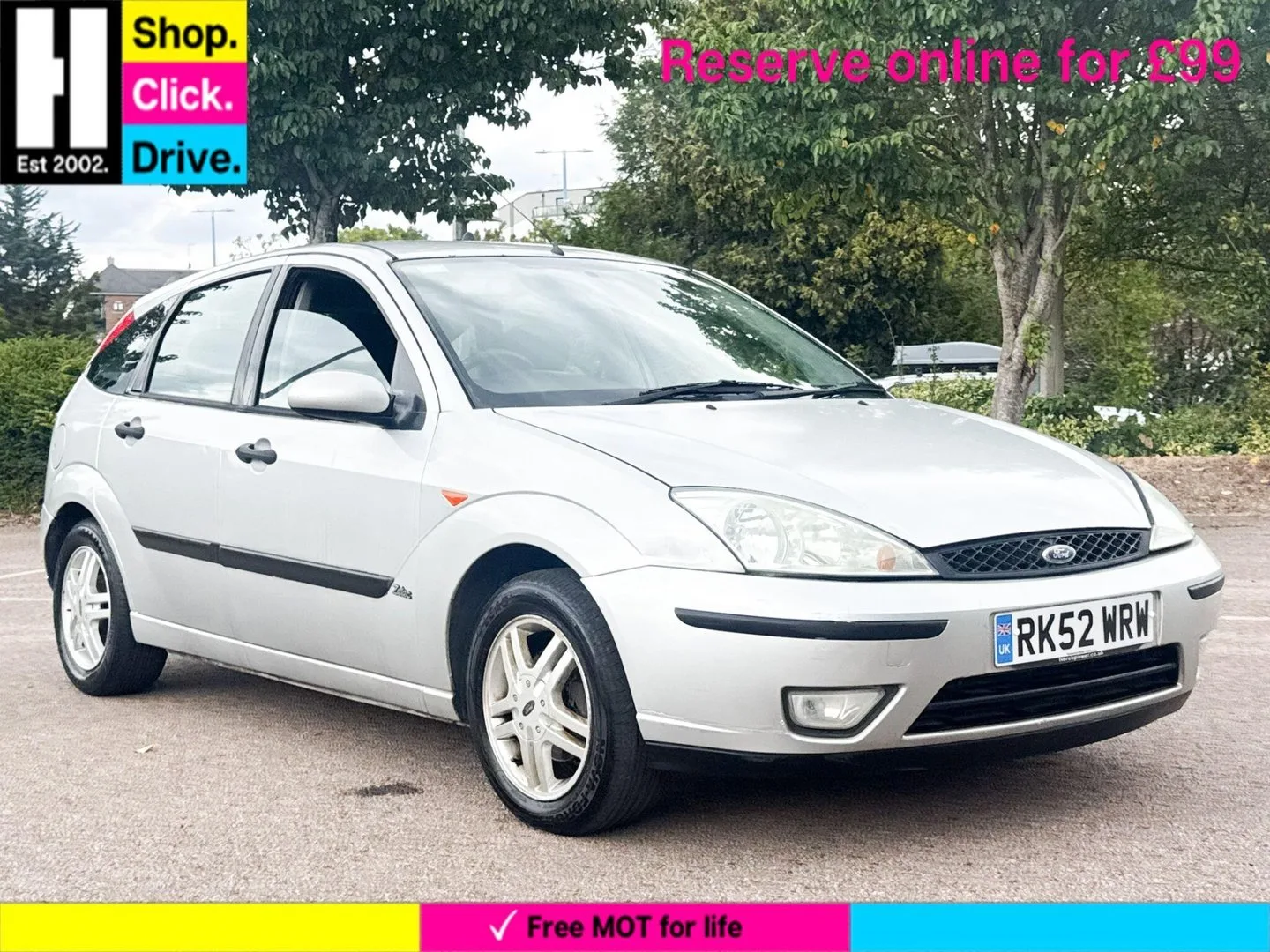 2002 Ford Focus 1.6i 16v Zetec Hatchback 5dr Petrol Manual (165 g/km, 99 bhp)