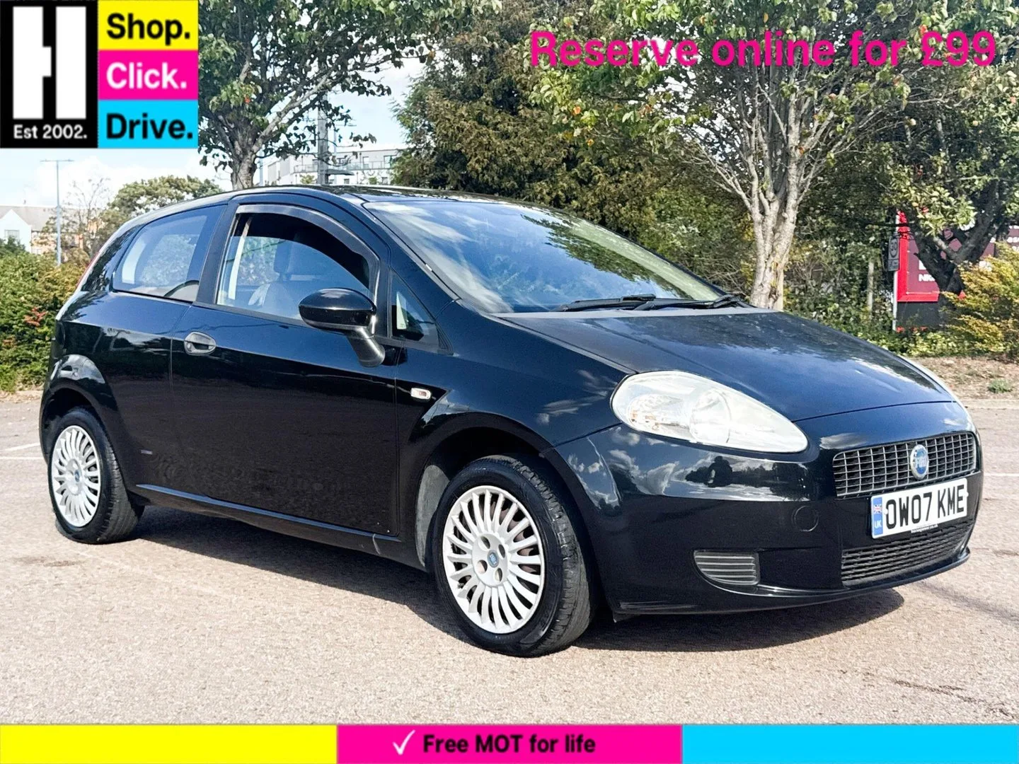 2007 Fiat Grande Punto 1.2 Active White Hatchback 3dr Petrol Manual (139 g/km, 65 bhp)