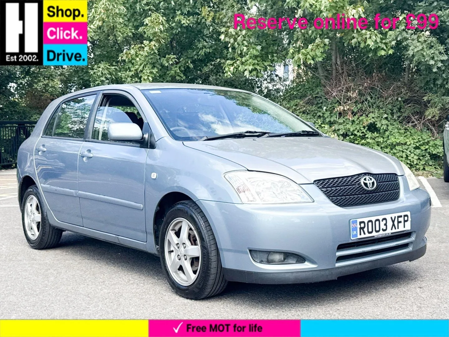2003 Toyota Corolla 1.6 VVT-i T3 Hatchback 5dr Petrol Manual (168 g/km, 109 bhp)