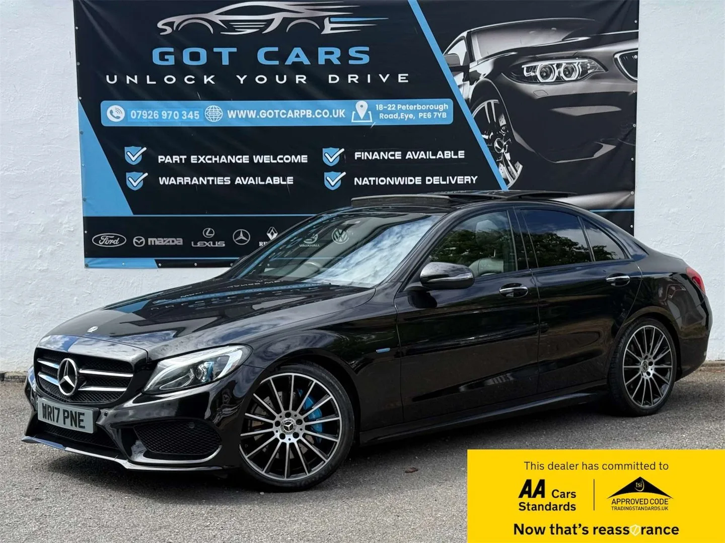 2017 Mercedes-Benz C Class 2.0 C350e 6.4kWh AMG Line (Premium Plus) Saloon 4dr Petrol Plug-in Hybrid G